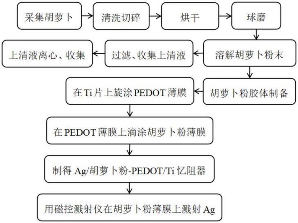 一種胡蘿卜素憶阻器的制備并將其用于檢測卵細(xì)胞的方法