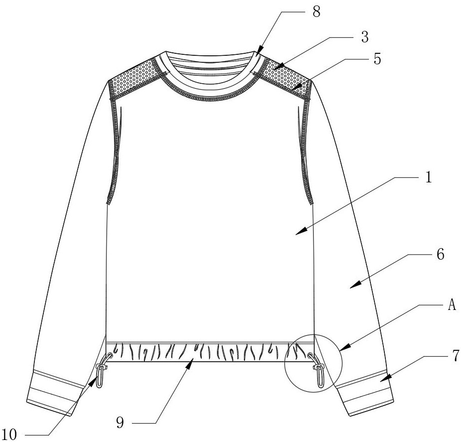 一種具有彈性網料的衣服的制作方法