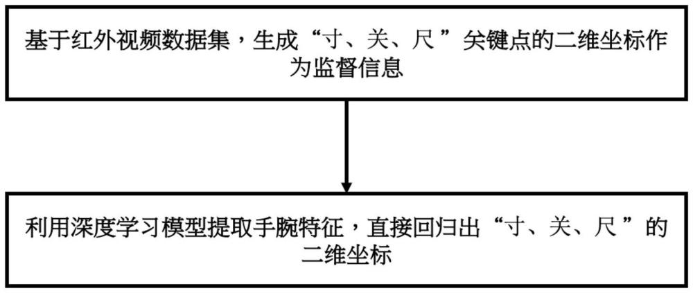 一種基于紅外視頻與深度學習的手腕脈診點定位方法