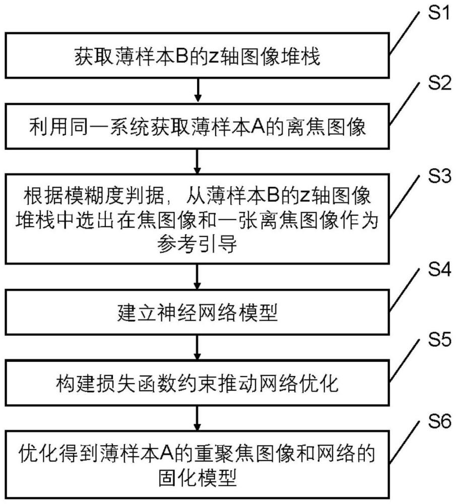 一種基于參考引導學習的少樣本顯微圖像數字重聚焦方法