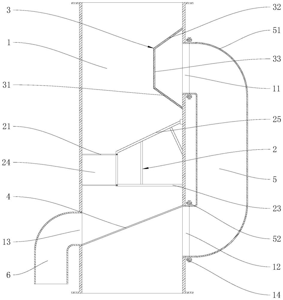 一種骨料斗除塵管道用轉換管件及骨料斗除塵器的制作方法