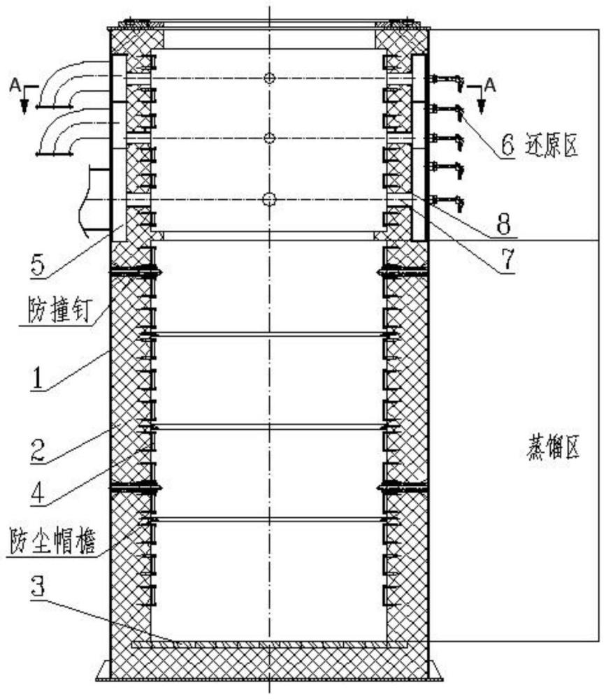 鈦工業(yè)生產(chǎn)用的還原蒸餾爐的制作方法