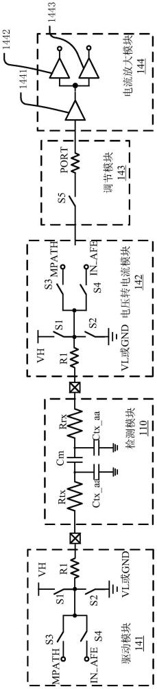 低壓電流型電容檢測電路及電子芯片、電子設(shè)備、顯示裝置的制作方法