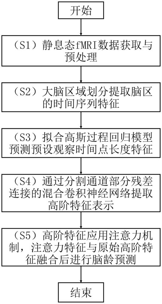 一種適用于不等時間點長度腦影像的腦齡預測方法