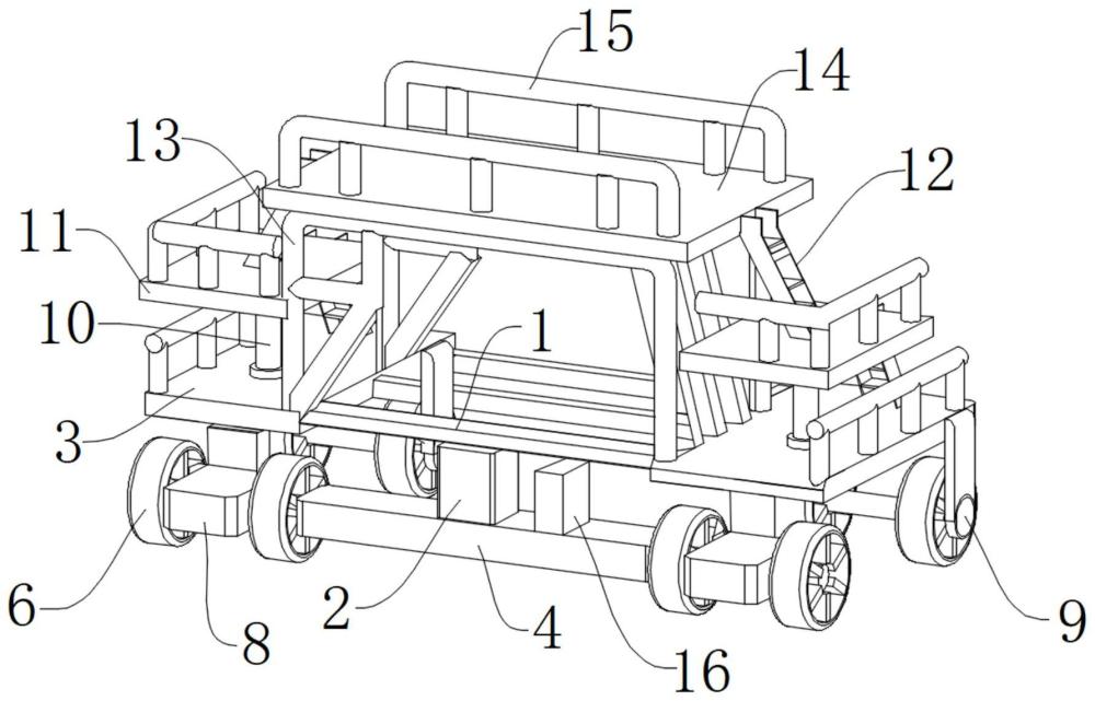 一種隧道防水板臺車用節(jié)能型自動行走裝置的制作方法