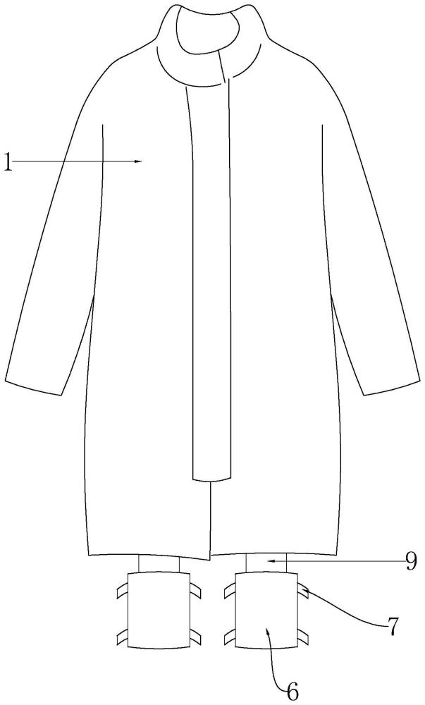 一种膝部保暖羽绒服的制作方法