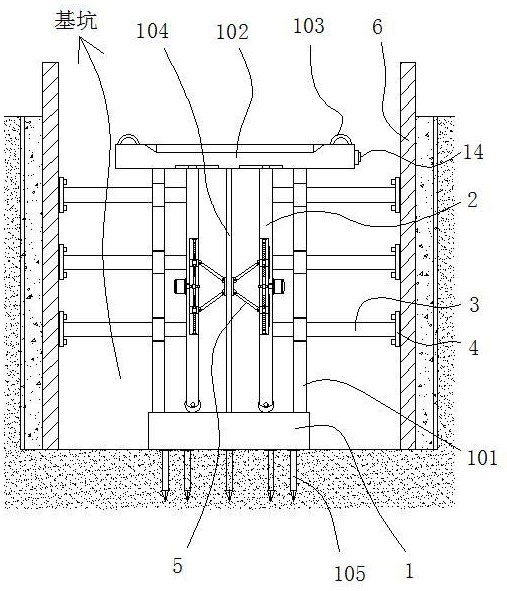 一种基坑支护钢板桩施工用的定位装置的制作方法