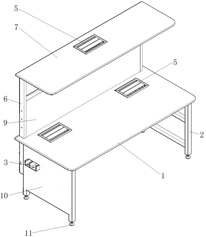 一種帶有理線槽的防靜電工作臺的制作方法