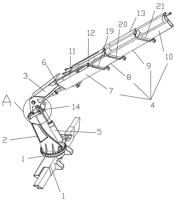 一种曲臂吊用多转向曲臂的制作方法