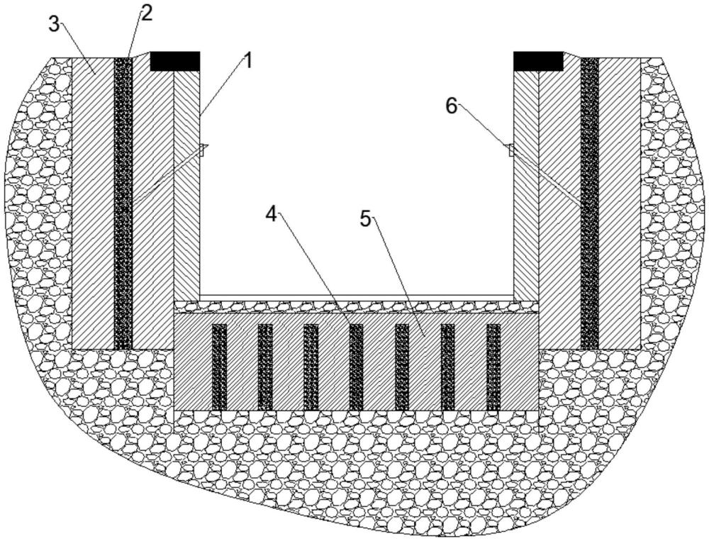 一种防变形深基坑桩基结构及施工方法与流程