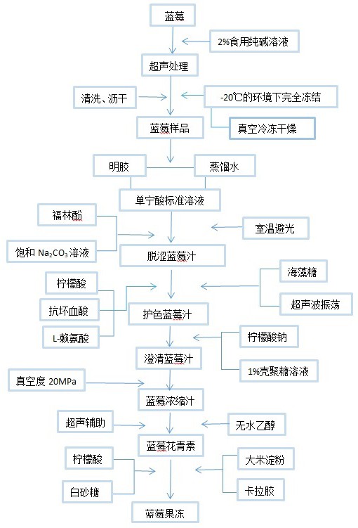 一種透明藍(lán)莓濃縮汁的制備及在果凍產(chǎn)品中的應(yīng)用的制作方法