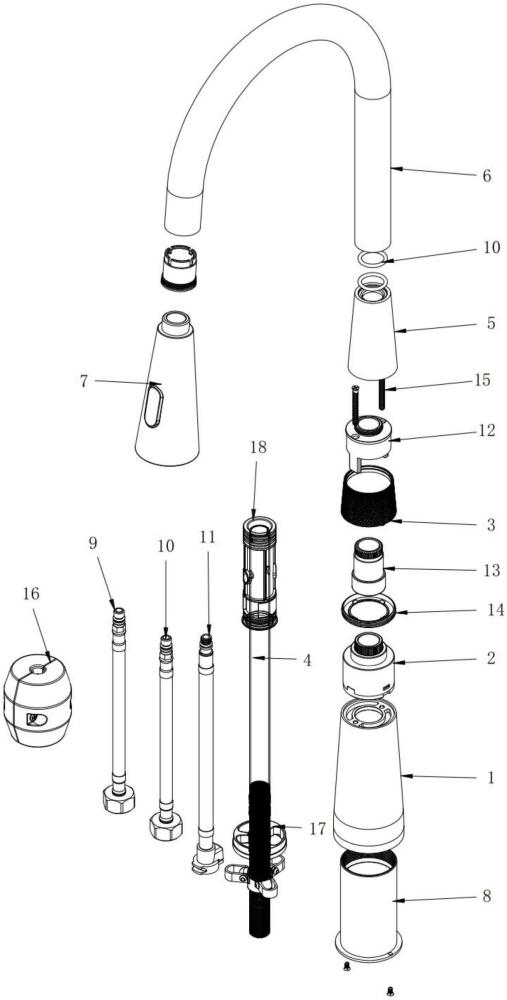 一種快速安裝空心閥芯的廚房龍頭的制作方法