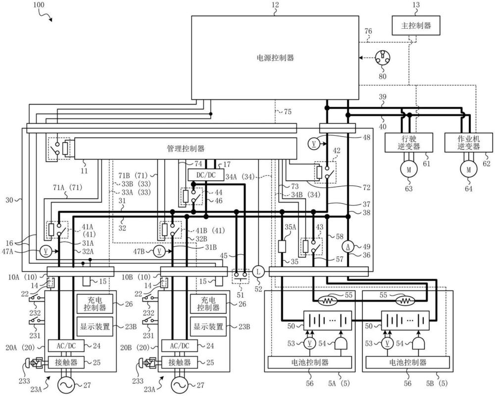 充電控制系統(tǒng)、作業(yè)機(jī)械、及充電控制方法與流程