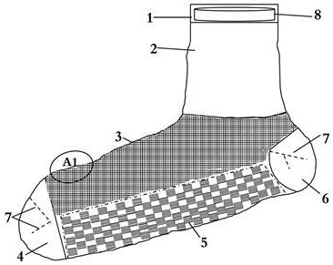一種耐磨抗菌除臭襪的制作方法