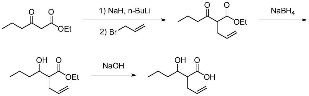 一種(2E)-4-乙基庚-2,6-二烯酸的制備方法與流程