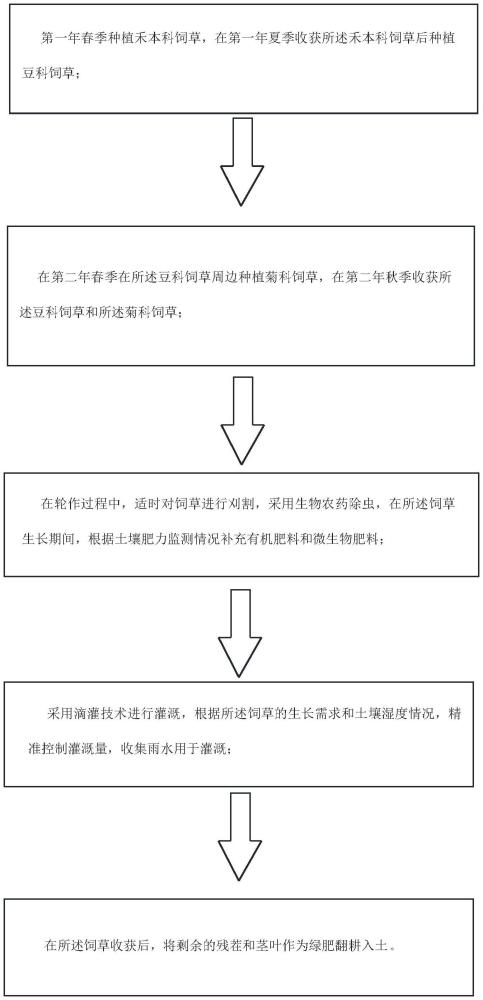 一種生態(tài)環(huán)保的飼草種植輪作方法