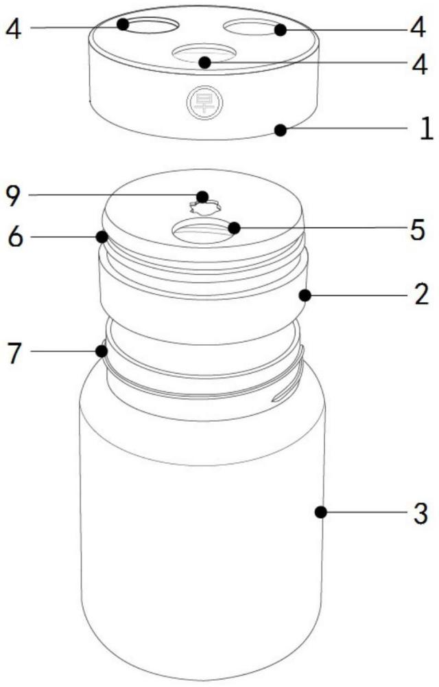 一种三孔打卡定量瓶的制作方法