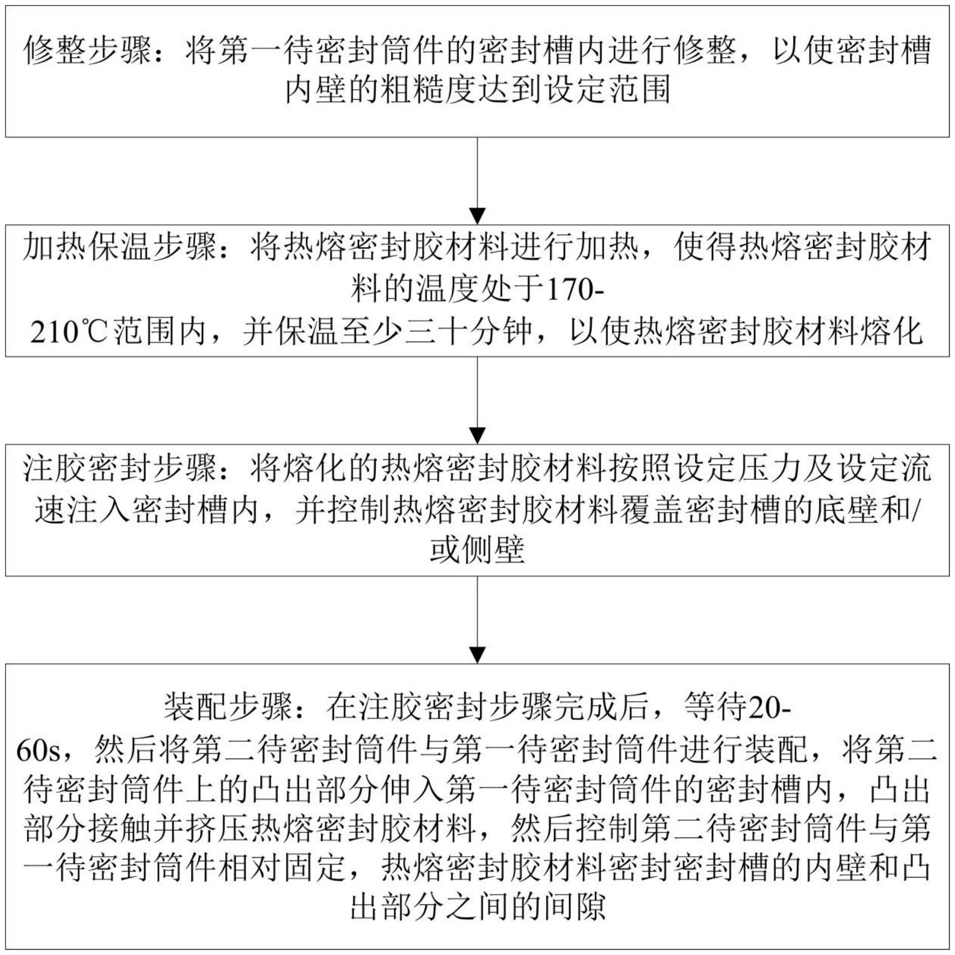 筒件注胶密封方法及注胶密封装置与流程