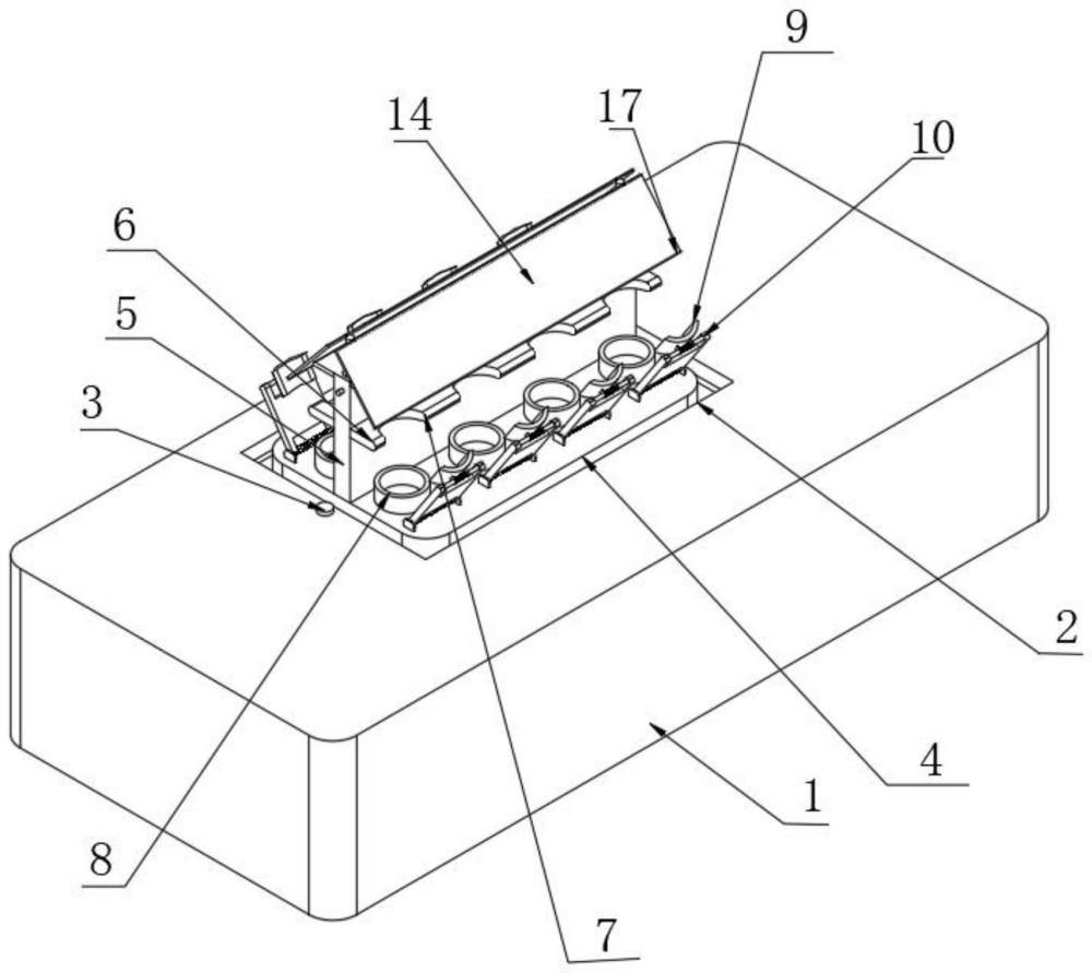 一种具有定位存放化学器具的化学试验台