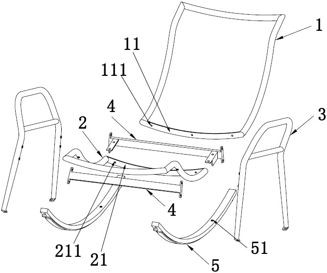 一种拆装式户外摇椅的制作方法
