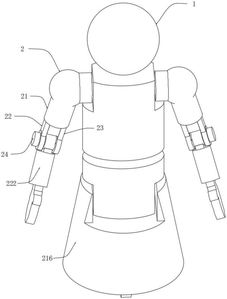 一种人形导诊机器人的手臂活动结构