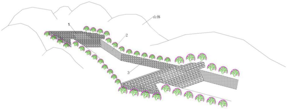 一種用于泥石流治理的石籠谷坊結(jié)構(gòu)