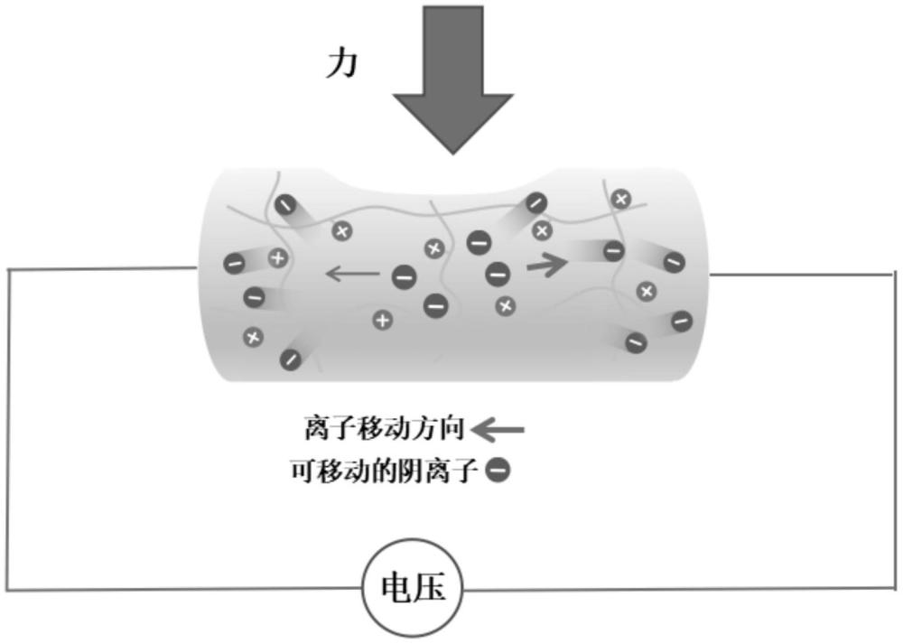 一種基于聚離子液體的離子壓電柔性傳感器及其制備方法、應(yīng)用