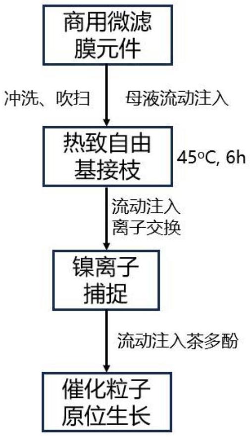 一種催化功能化卷式微濾膜元件及制備方法、應(yīng)用