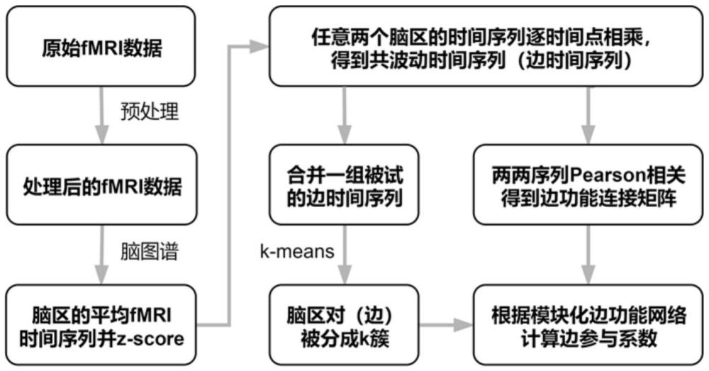 一種基于邊功能網(wǎng)絡(luò)的大腦皮層動態(tài)功能組織量化方法