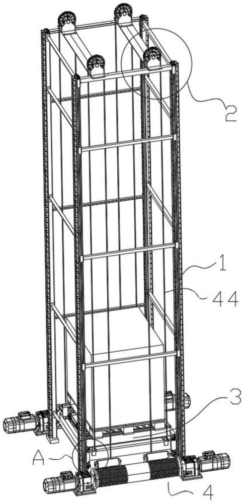 一種托盤四向車自動化立庫的垂直提升機的制作方法