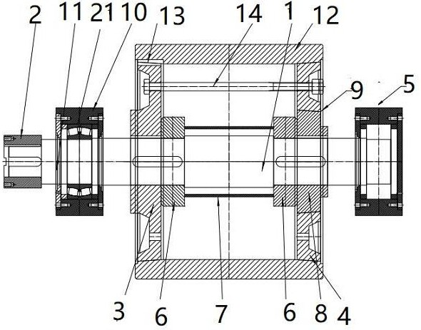 對(duì)輥破碎機(jī)用加強(qiáng)輥體結(jié)構(gòu)的制作方法