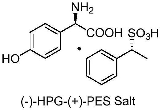 一種右旋苯乙磺酸D-對羥基苯甘氨酸復(fù)鹽的合成方法與流程