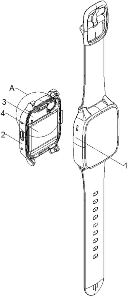 一種防排線折斷的智能手表電池拆裝結(jié)構(gòu)及其表頭的制作方法