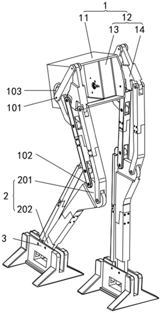 一種機器人下肢結(jié)構(gòu)及雙足機器人