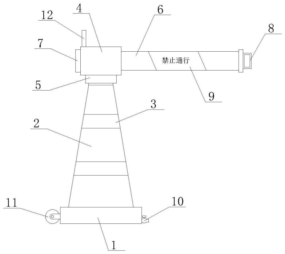 一种自行便携式围挡警戒装置的制作方法