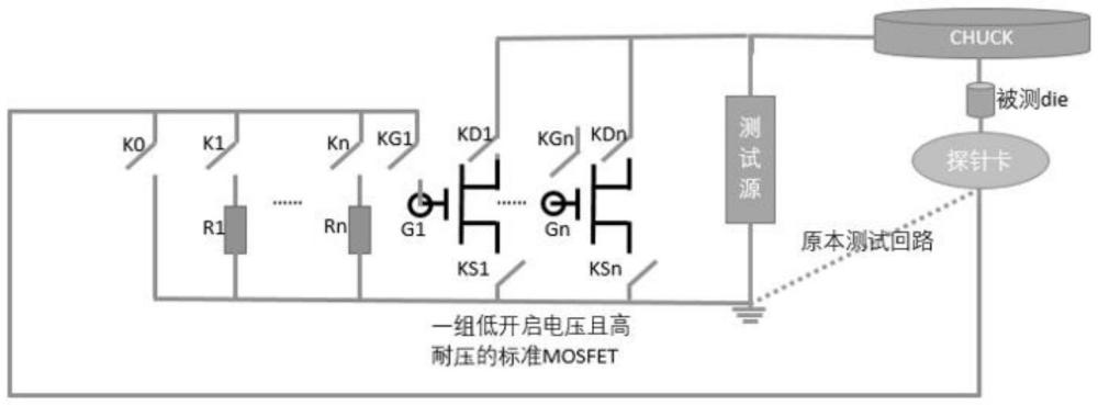 分立器件FV-MI模式測試防燒針的裝置的制作方法