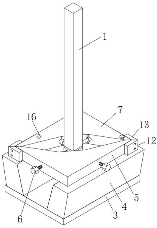 一種用于鋼結構制作中柱底板安裝的輔助工具的制作方法