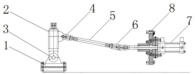 真空爐熔煉室內(nèi)中頻爐體翻轉(zhuǎn)支撐裝置的制作方法