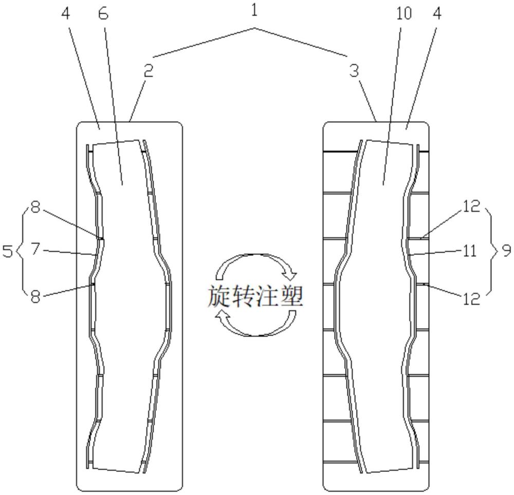 一種用于減少排氣飛邊的雙色模具結(jié)構(gòu)的制作方法