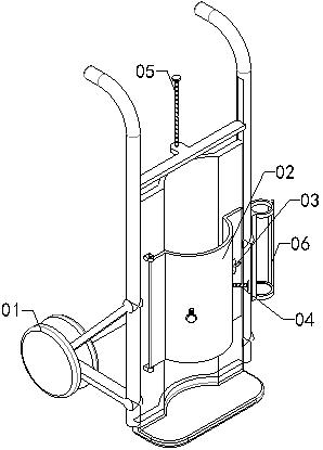 折疊便卸式氣瓶推車的制作方法