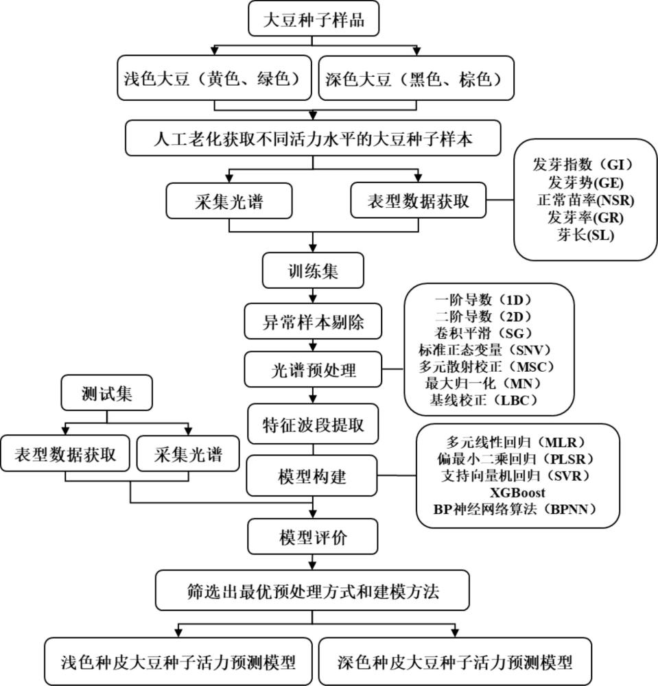 一種基于機(jī)器學(xué)習(xí)和深度學(xué)習(xí)算法的大豆種子活力近紅外光譜預(yù)測方法