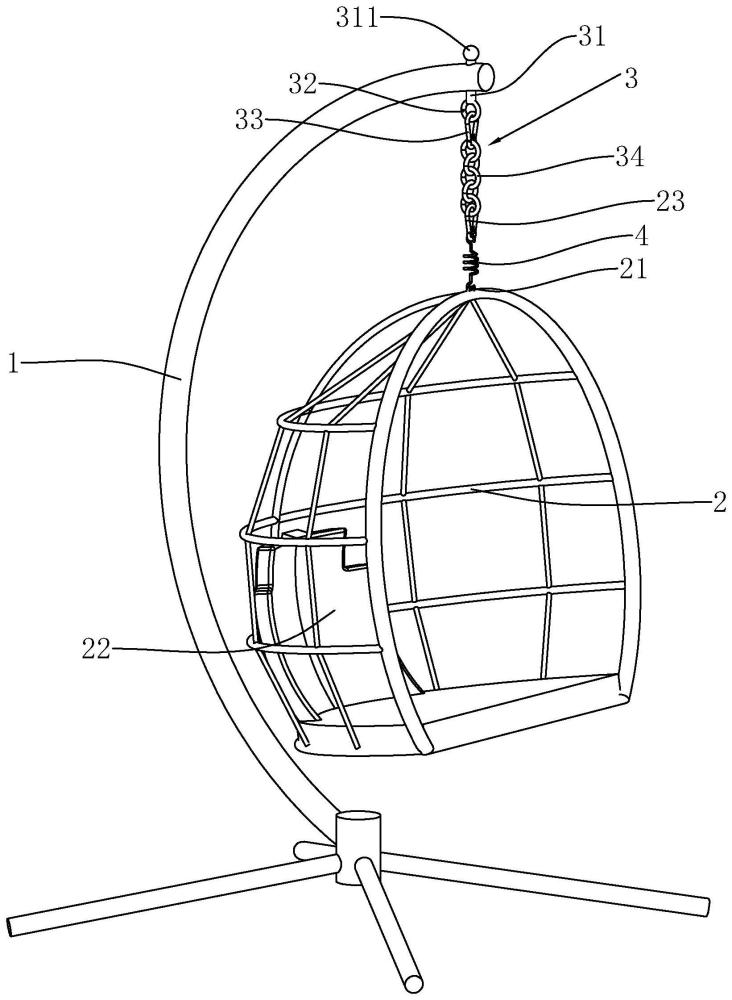 一種吊籃搖椅的制作方法