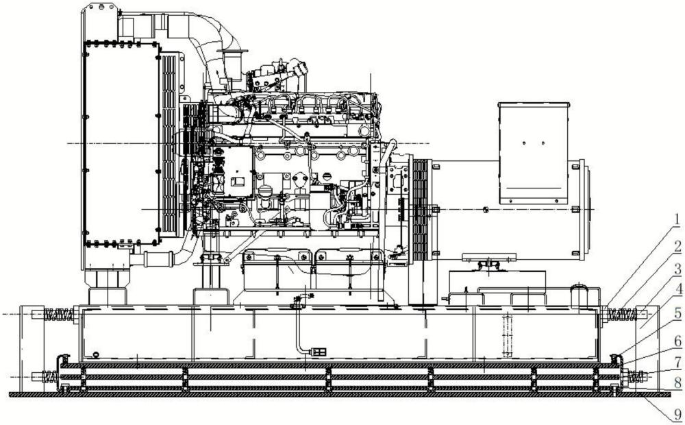 一種柴油發(fā)電機(jī)組運(yùn)輸緩沖平臺(tái)的制作方法