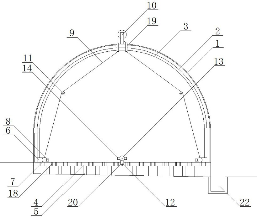 一種泥磷堆存場臨時性封閉施工操作室出入口噴洗裝置的制作方法