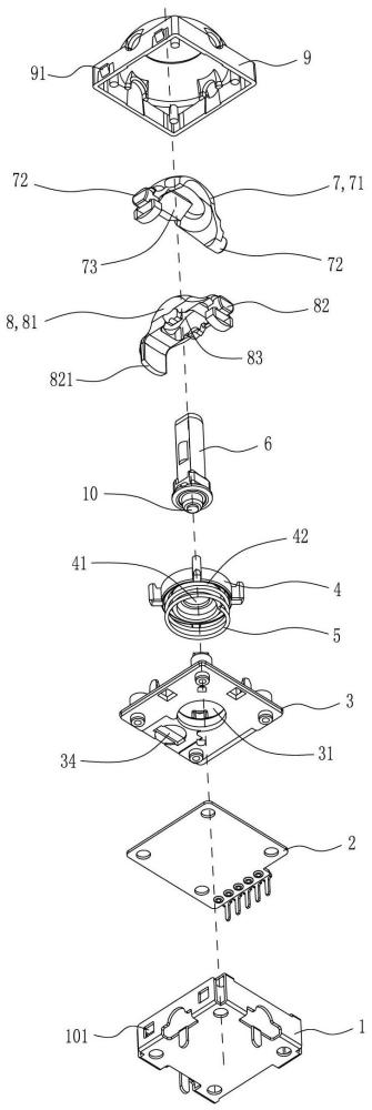 一種電磁感應(yīng)式搖桿電位器的制作方法