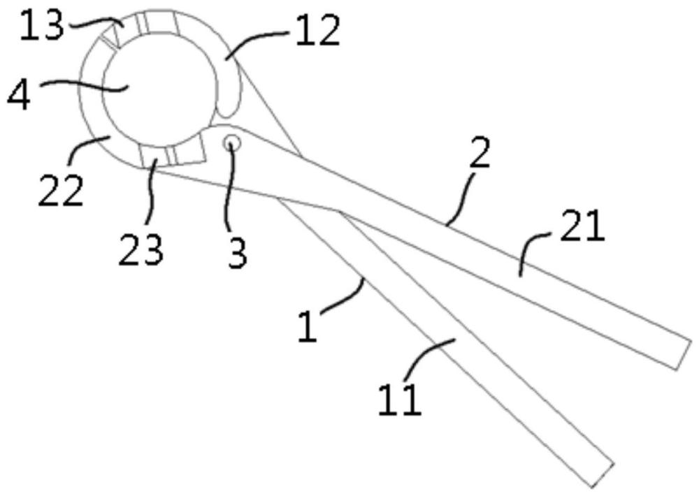 一種飛機(jī)發(fā)動(dòng)機(jī)氣門(mén)導(dǎo)管處鎖緊彈簧拆裝用手鉗