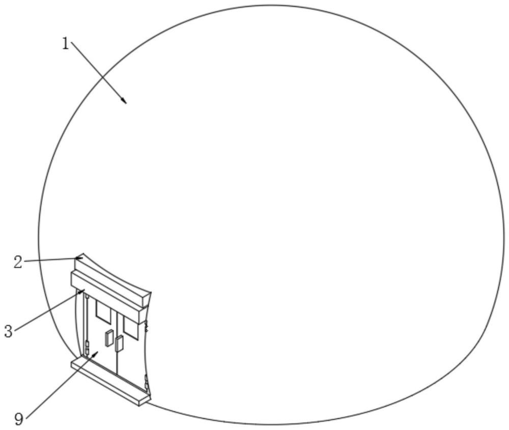 一種球形篷房的房門結(jié)構(gòu)的制作方法