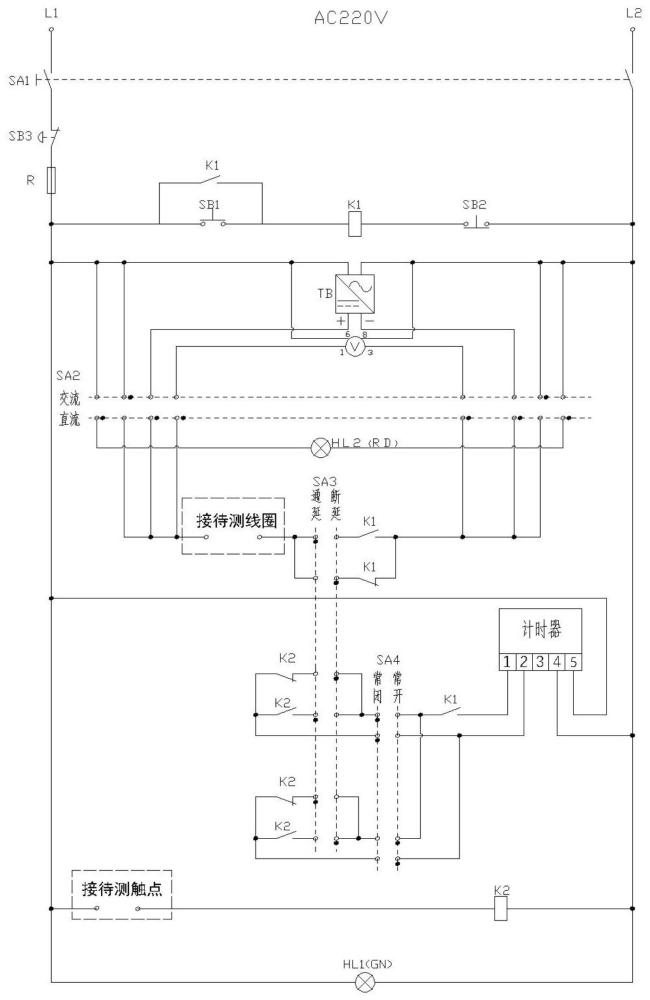 一種便攜式時間繼電器校驗電路、裝置及方法與流程