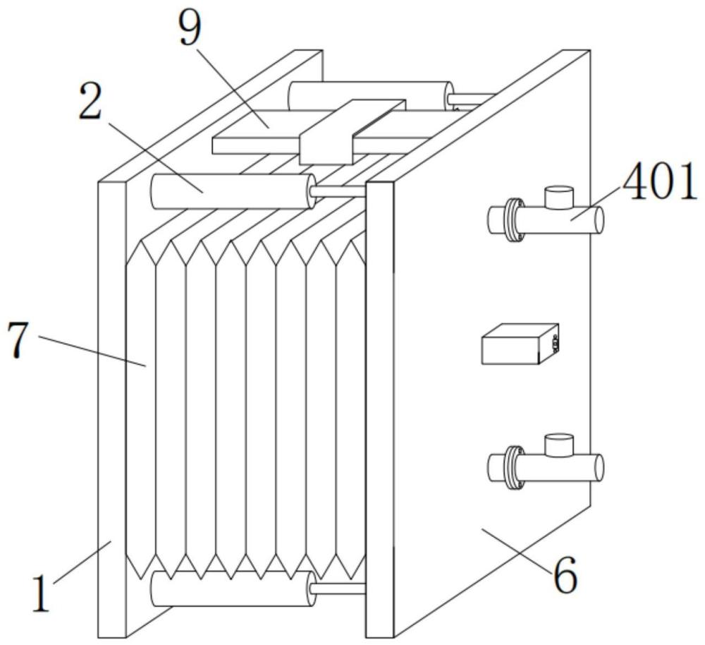 一種帶自動(dòng)調(diào)壓結(jié)構(gòu)的可拆式板式換熱器的制作方法