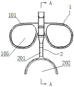 一種用于全面罩防毒面具的可調(diào)節(jié)鏡架的制作方法